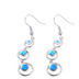 HAIMIS Hot Sale Blue Fire Opal For Women Fashion Jewelry Earrings - Heart Free Gift Box