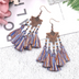 Triangle rice beads tassel earrings