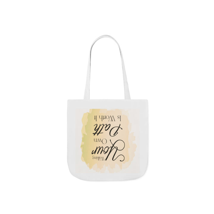 Tote Bag — "Your Education Is Never Complete" Inspirational Canvas Tote