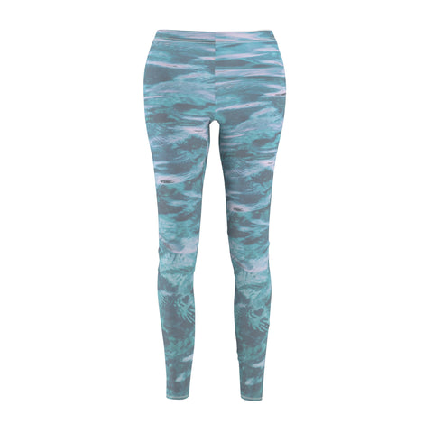 Women's Cut & Sew Casual Leggings (AOP)Ocean Waves