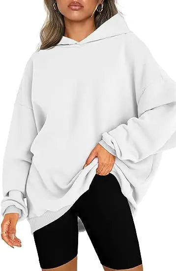 Oversized Women's Hooded Pullover Sweater