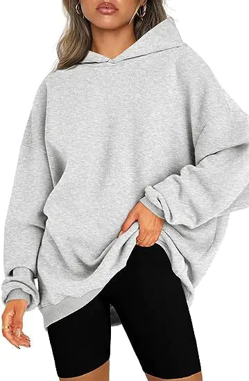 Oversized Women's Hooded Pullover Sweater