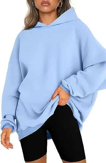 Oversized Women's Hooded Pullover Sweater