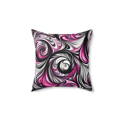 Spun Polyester Square Pillow Delightful Swirl Accent