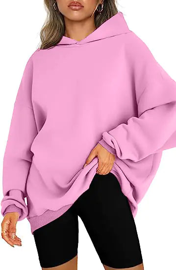 Oversized Women's Hooded Pullover Sweater