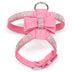 Dog Harness Leash Suit Vest Shining Diamonds Adjustable Soft Suede Fabric Bow Rhinestone Pet Collar Harnesses