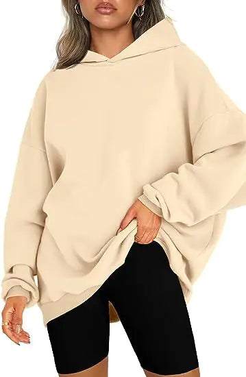 Oversized Women's Hooded Pullover Sweater