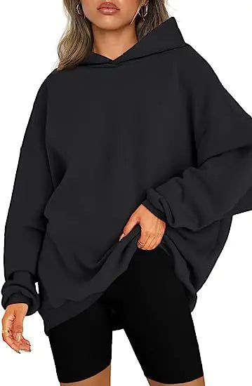 Oversized Women's Hooded Pullover Sweater