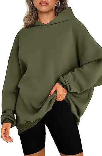 Oversized Women's Hooded Pullover Sweater