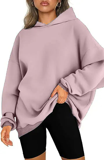 Oversized Women's Hooded Pullover Sweater