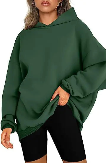 Oversized Women's Hooded Pullover Sweater
